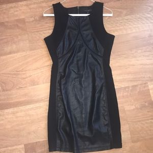 Leather cocktail dress